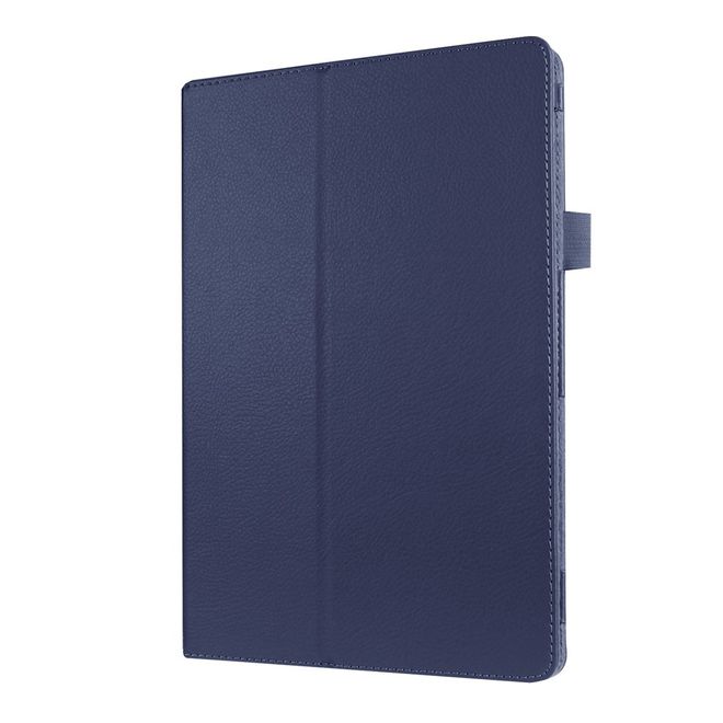 Hülle für Asus ZenPad 10 - Case aus Leder - mit Litchitextur und Standfunktion - dunkelblau