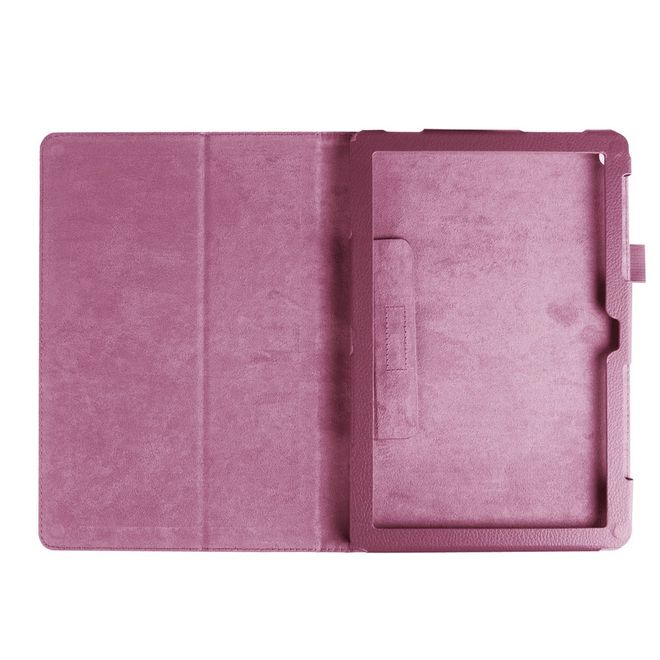 Case for Asus ZenPad 10 - Leather case - with lychee texture and stand function - purple