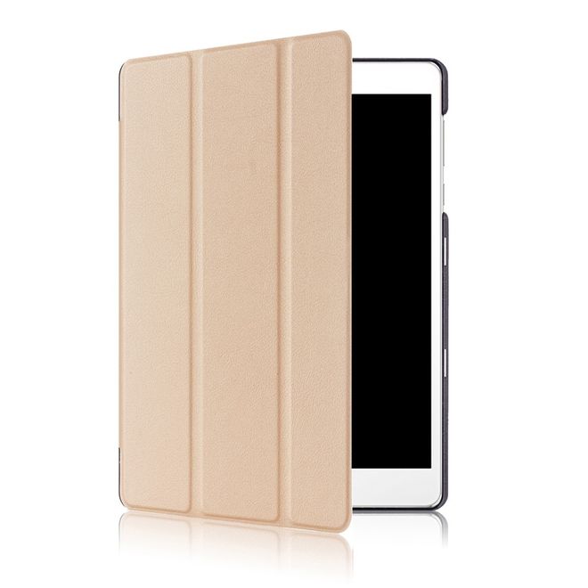 Hülle für Asus ZenPad 3S 10 (Z500) - Leder Smart Case - mit Standfunktion - gold