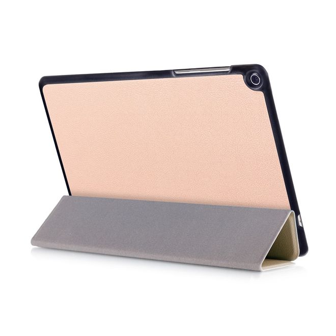 Hülle für Asus ZenPad 3S 10 (Z500) - Leder Smart Case - mit Standfunktion - gold