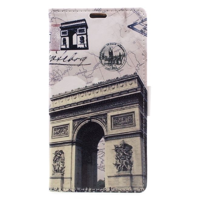 Hülle für BlackBerry DTEK60 - Case aus Leder - Triumphbogen