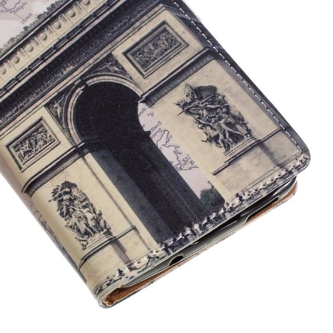 Hülle für BlackBerry DTEK60 - Case aus Leder - Triumphbogen