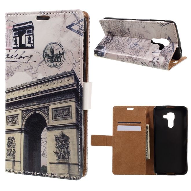 Hülle für BlackBerry DTEK60 - Case aus Leder - Triumphbogen
