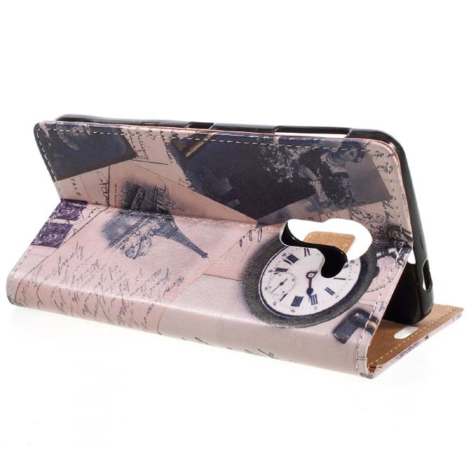 Hülle für BlackBerry DTEK60 - Case aus Leder - Eiffelturm und Feder