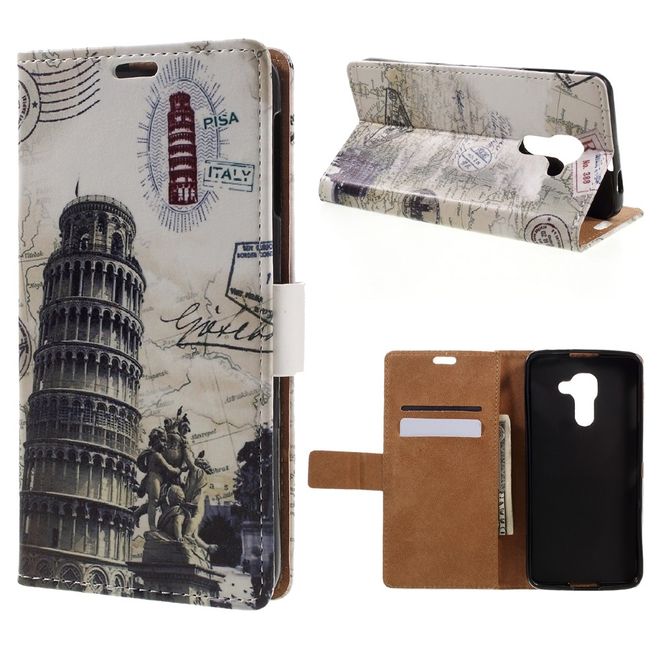 Hülle für BlackBerry DTEK60 - Case aus Leder - Schiefer Turm von Pisa