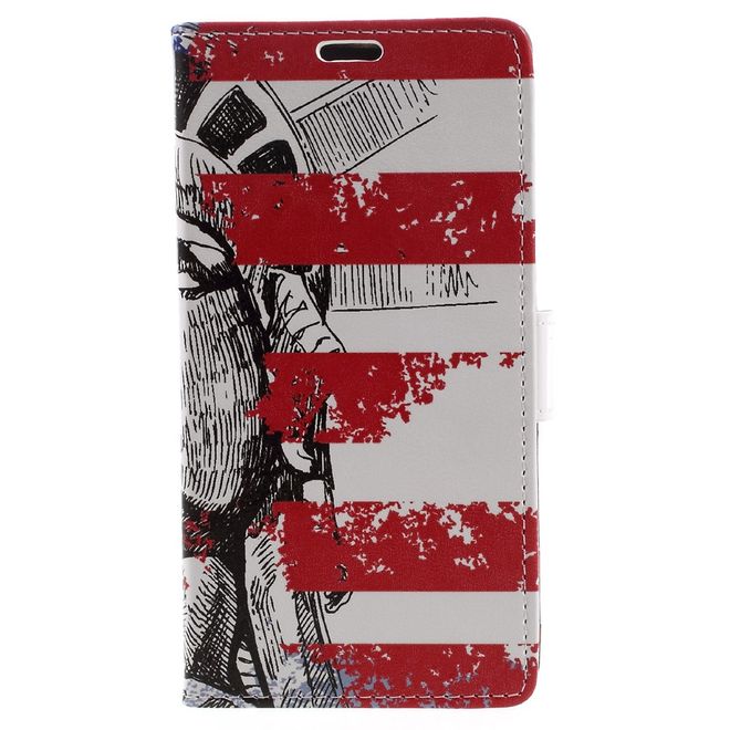 Hülle für BlackBerry DTEK60 - Case aus Leder - Freiheitsstatue