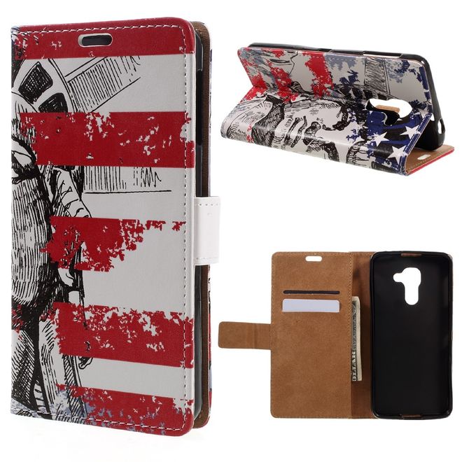 Hülle für BlackBerry DTEK60 - Case aus Leder - Freiheitsstatue