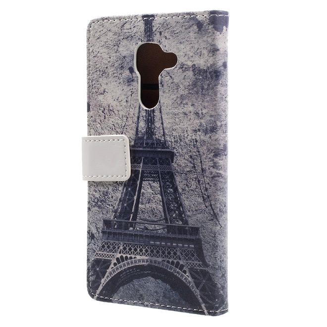 Hülle für BlackBerry DTEK60 - Case aus Leder - Krone und Schmetterling