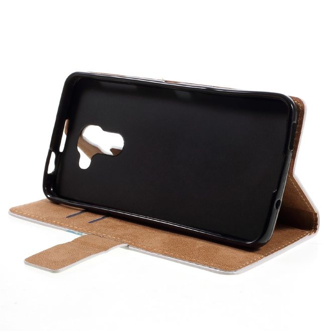 Hülle für BlackBerry DTEK60 - Case aus Leder - blauer Baum