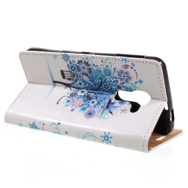 Hülle für BlackBerry DTEK60 - Case aus Leder - blauer Baum