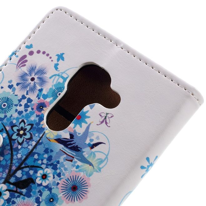 Hülle für BlackBerry DTEK60 - Case aus Leder - blauer Baum