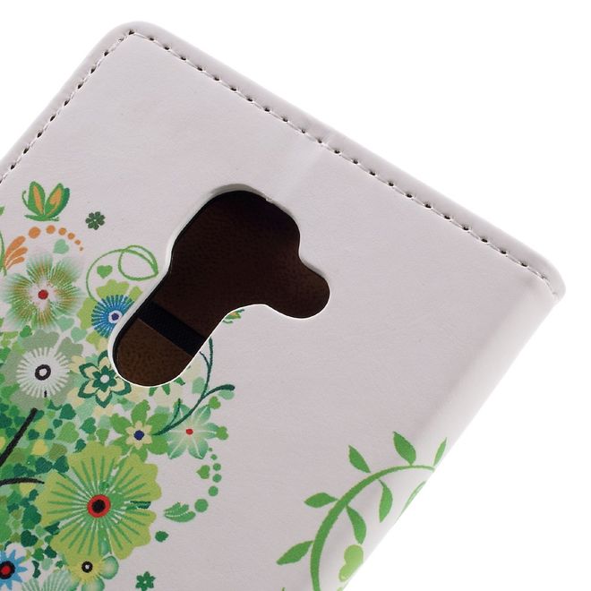 Hülle für BlackBerry DTEK60 - Case aus Leder - Grüner Baum