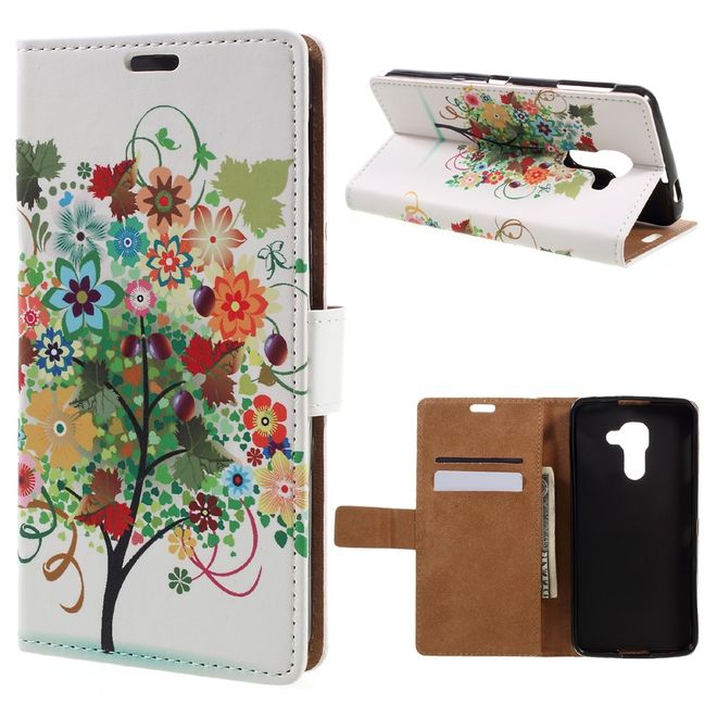 Hülle für BlackBerry DTEK60 - Case aus Leder - farbiger baum