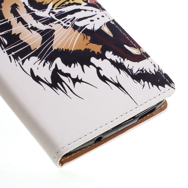 Hülle für BlackBerry DTEK60 - Case aus Leder - Tiger