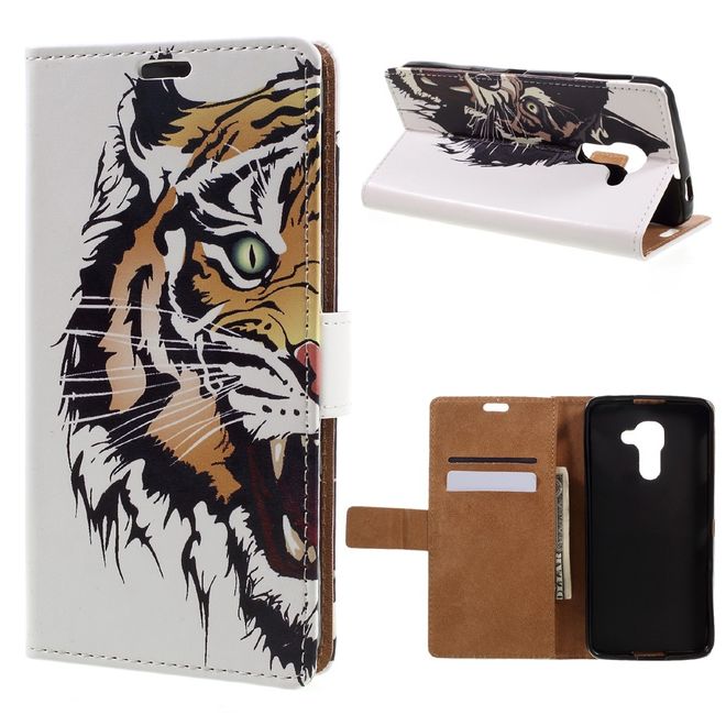 Hülle für BlackBerry DTEK60 - Case aus Leder - Tiger