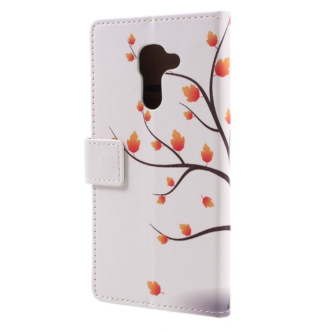 Hülle für BlackBerry DTEK60 - Case aus Leder - herbstlicher Baum