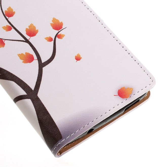 Hülle für BlackBerry DTEK60 - Case aus Leder - herbstlicher Baum