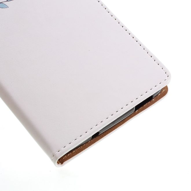 Hülle für BlackBerry DTEK60 - Case aus Leder - zwei Eulen auf einem Ast