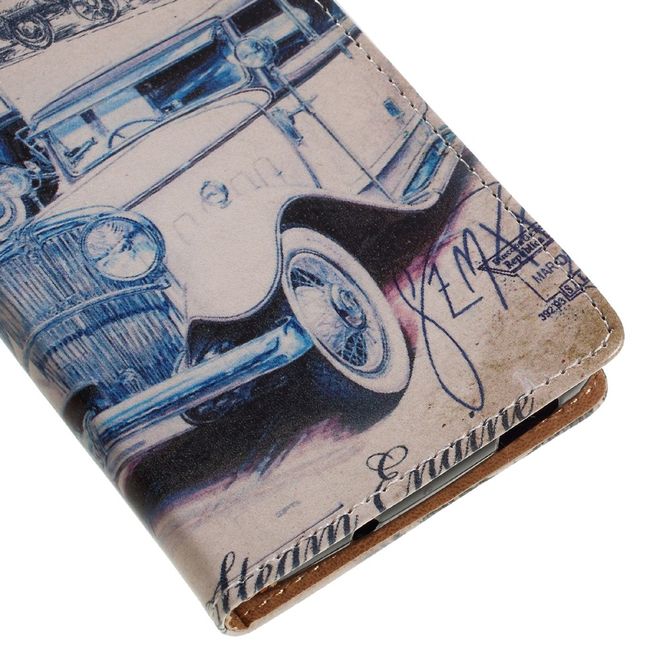 Hülle für BlackBerry DTEK60 - Case aus Leder - Retro Auto