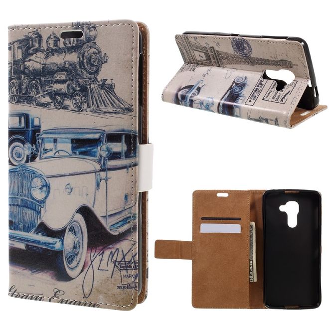 Hülle für BlackBerry DTEK60 - Case aus Leder - Retro Auto