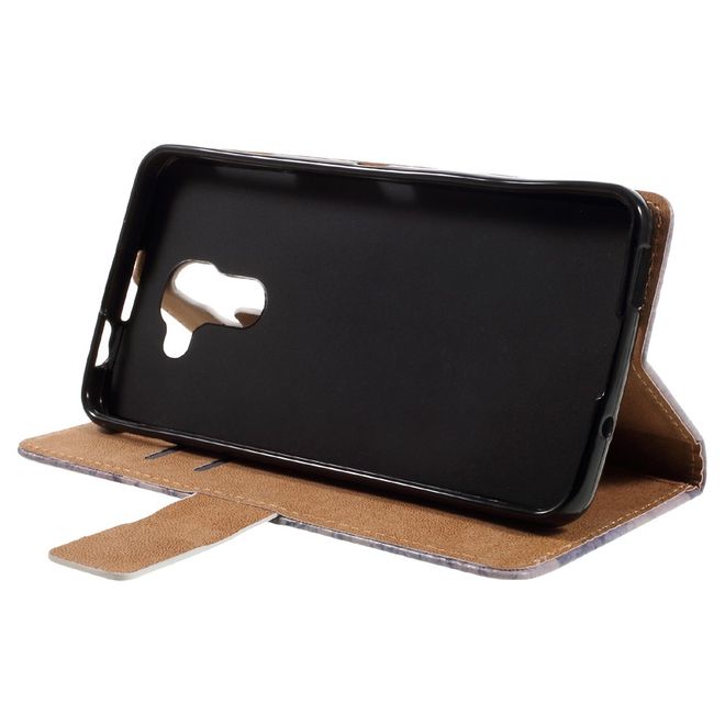 Hülle für BlackBerry DTEK60 - Case aus Leder - Frankreich Flagge und Katze