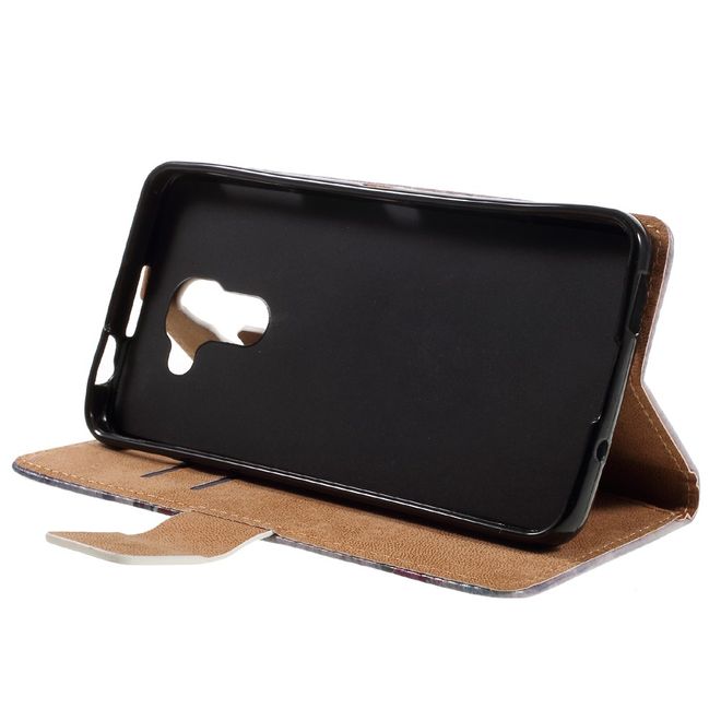 Hülle für BlackBerry DTEK60 - Case aus Leder - England Flagge und Katze