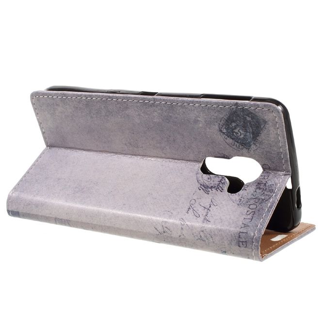 Hülle für BlackBerry DTEK60 - Case aus Leder - USA Flagge und Katze