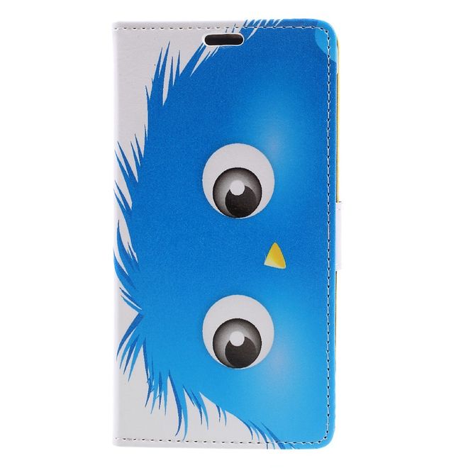 Hülle für BlackBerry DTEK60 - Case aus Leder - blaues Monster