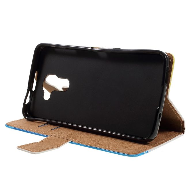 Hülle für BlackBerry DTEK60 - Case aus Leder - blaues Monster