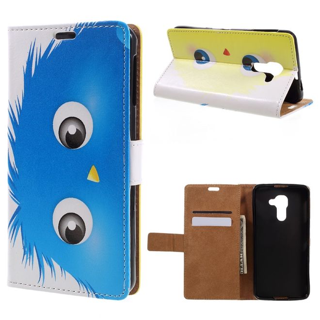 Hülle für BlackBerry DTEK60 - Case aus Leder - blaues Monster