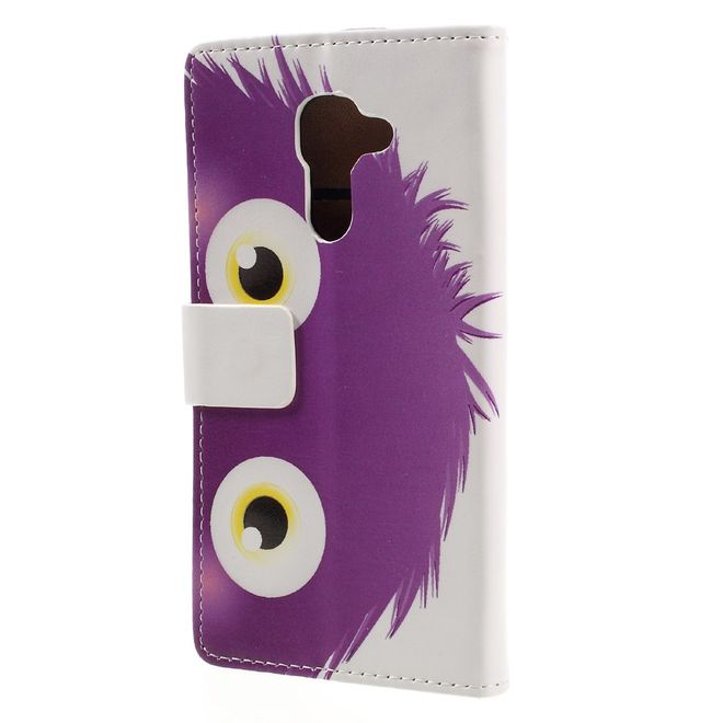 Hülle für BlackBerry DTEK60 - Case aus Leder - purpurnes Monster