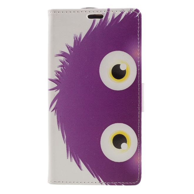 Hülle für BlackBerry DTEK60 - Case aus Leder - purpurnes Monster