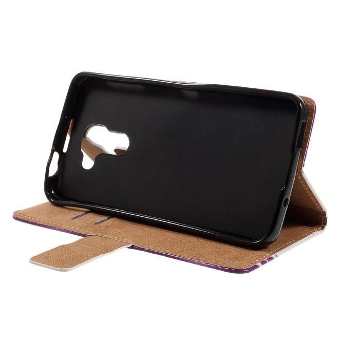 Hülle für BlackBerry DTEK60 - Case aus Leder - purpurnes Monster