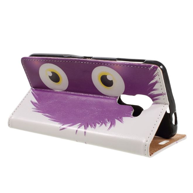 Hülle für BlackBerry DTEK60 - Case aus Leder - purpurnes Monster