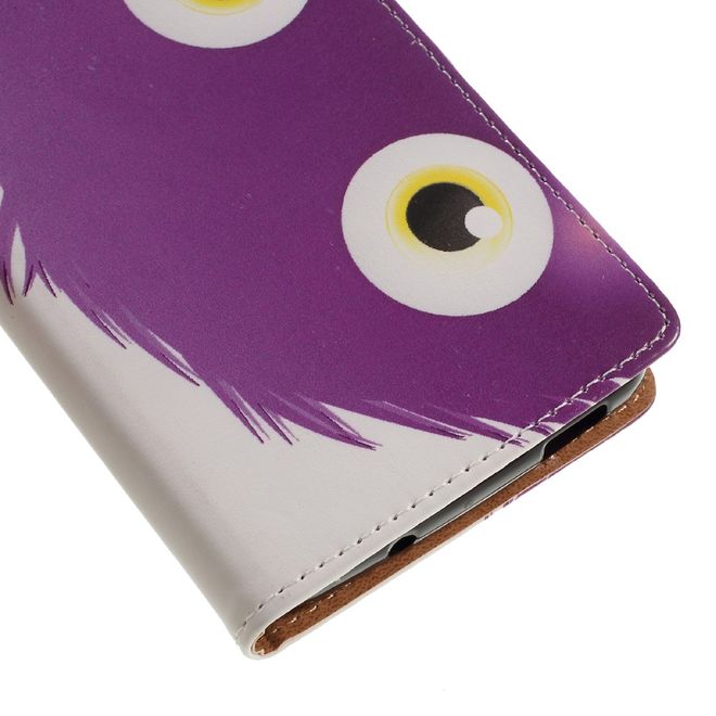 Hülle für BlackBerry DTEK60 - Case aus Leder - purpurnes Monster