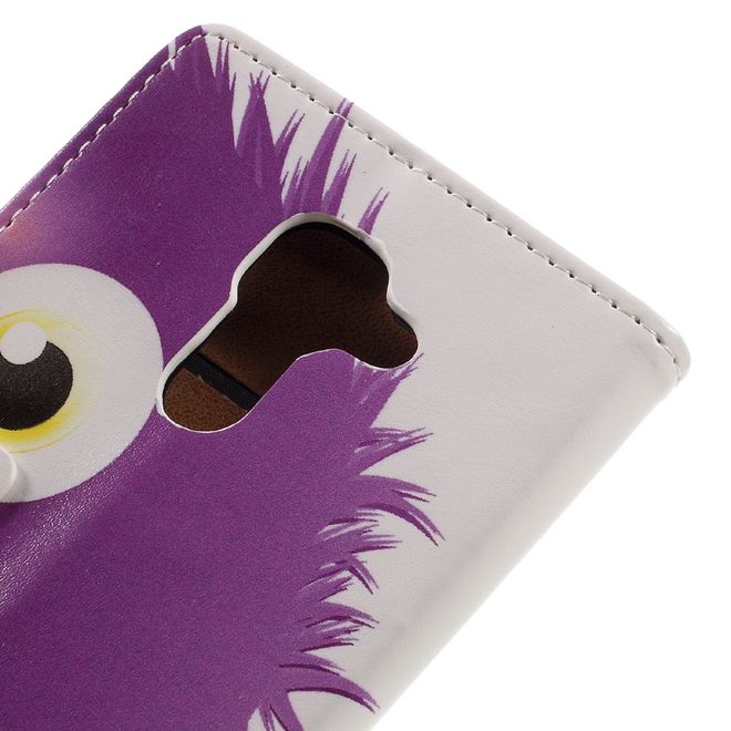 Hülle für BlackBerry DTEK60 - Case aus Leder - purpurnes Monster