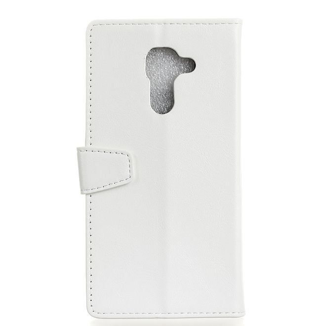 BlackBerry DTEK60 Handy Hülle - Crazy Horse Leder Cover - mit Standfunktion - weiss
