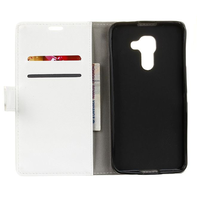 BlackBerry DTEK60 Handy Hülle - Crazy Horse Leder Cover - mit Standfunktion - weiss