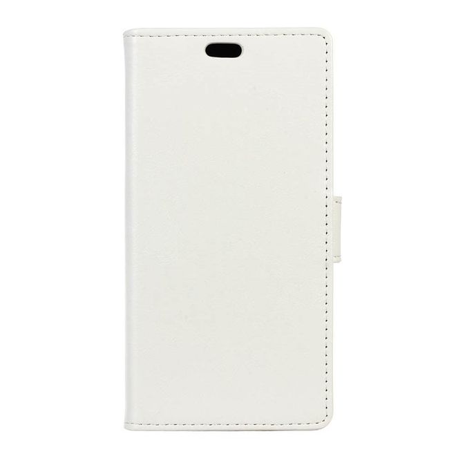 BlackBerry DTEK60 Handy Hülle - Crazy Horse Leder Cover - mit Standfunktion - weiss