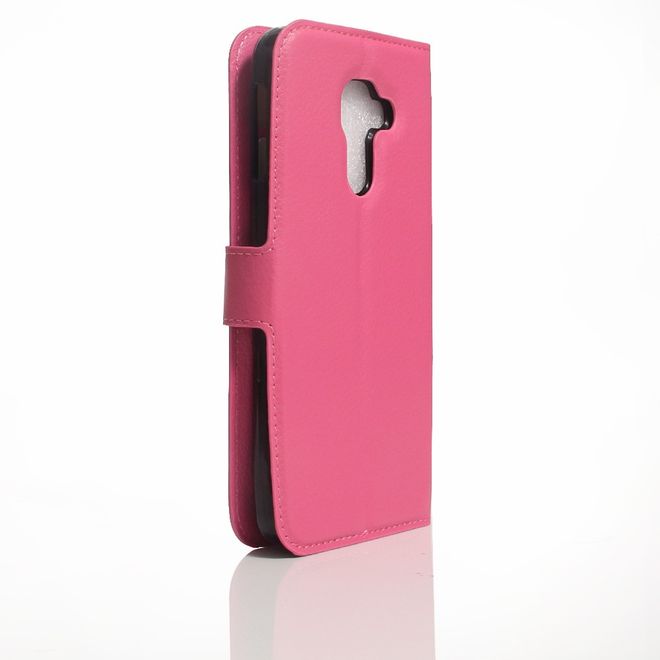 Handy Hülle für BlackBerry DTEK60 - Case aus Leder - mit Litchitextur und Standfunktion - rosa