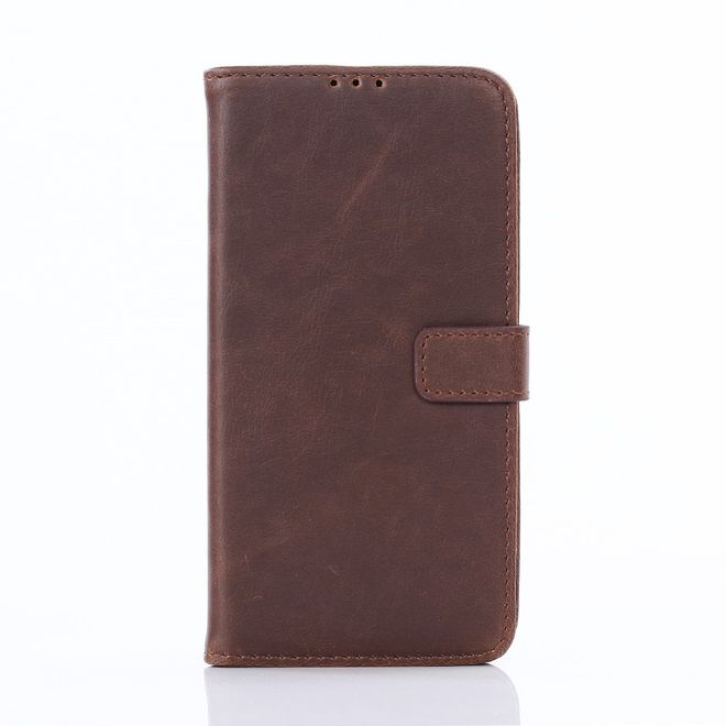 BlackBerry DTEK60 Case - Handy Hülle aus Leder - Retro Style - mit Standfunktion - kaffeefarben