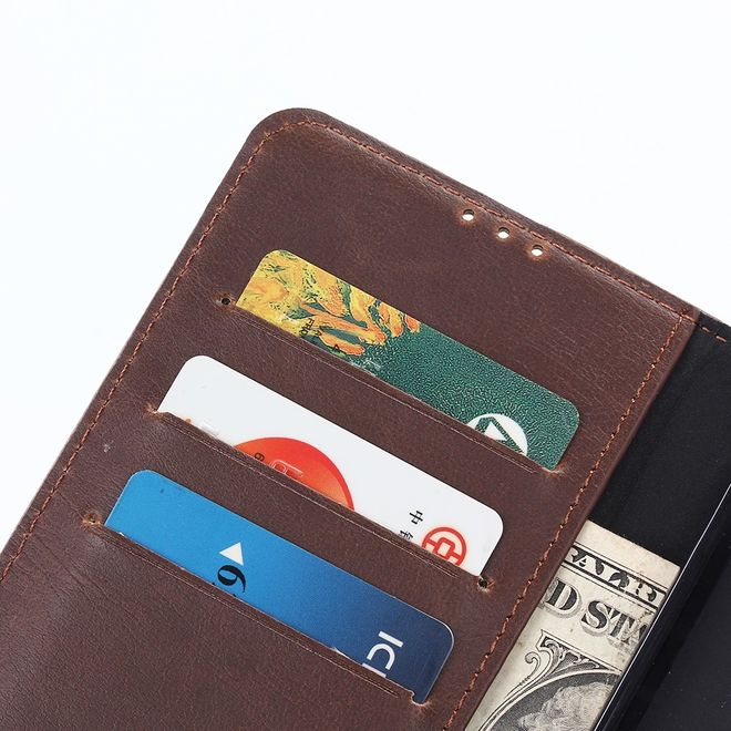 BlackBerry DTEK60 Case - Handy Hülle aus Leder - Retro Style - mit Standfunktion - kaffeefarben