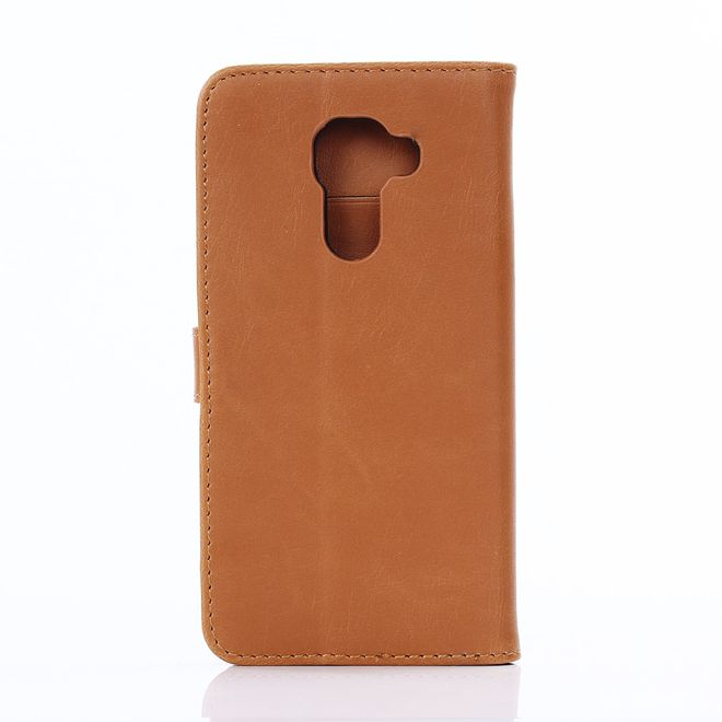 BlackBerry DTEK60 Case - Handy Hülle aus Leder - Retro Style - mit Standfunktion - braun