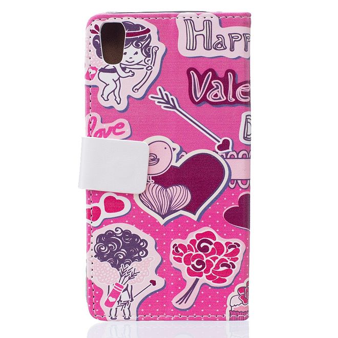 Hülle für BlackBerry DTEK50/Neon - Case aus Leder - Liebes Sujets