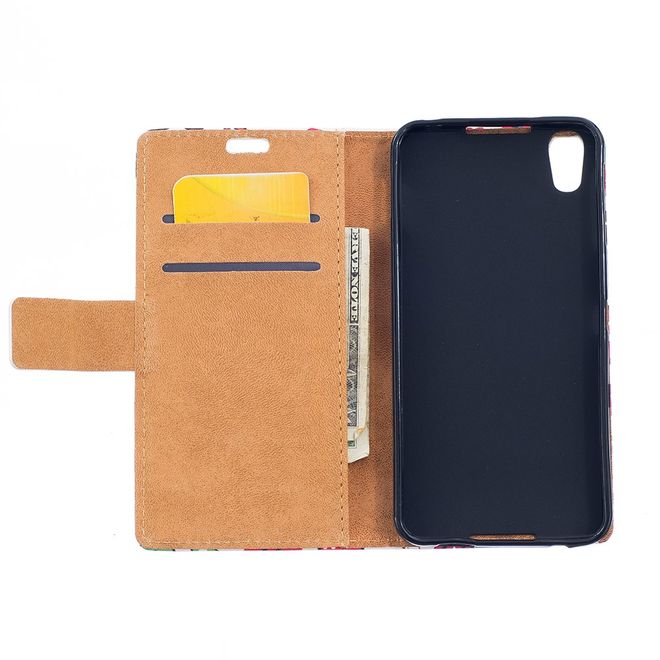 Hülle für BlackBerry DTEK50/Neon - Case aus Leder - süsse Eulen