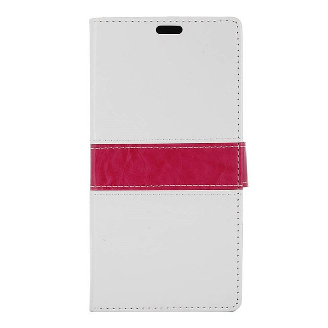 BlackBerry DTEK50/Neon Handy Hülle - Cover aus Leder - zweifarbig - weiss