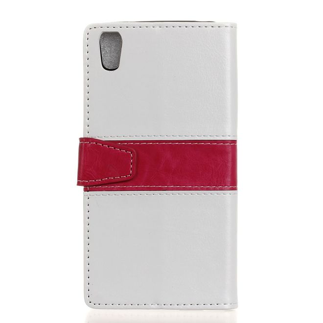 BlackBerry DTEK50/Neon Handy Hülle - Cover aus Leder - zweifarbig - weiss