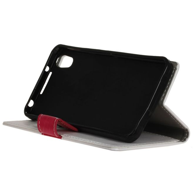 BlackBerry DTEK50/Neon Handy Hülle - Cover aus Leder - zweifarbig - weiss