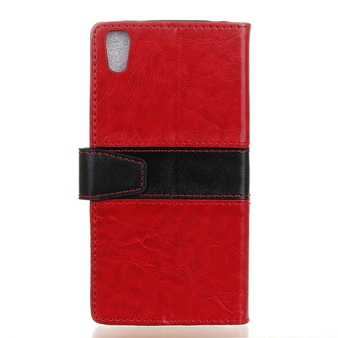 BlackBerry DTEK50/Neon Handy Hülle - Cover aus Leder - zweifarbig - rot