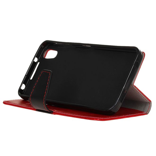 BlackBerry DTEK50/Neon Handy Hülle - Cover aus Leder - zweifarbig - rot